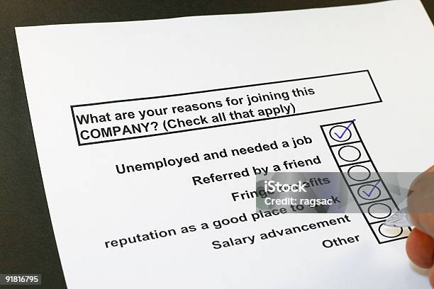 Was Ist Der Grund Für Die Anmeldung Für Dieses Unternehmen Umfrage Stockfoto und mehr Bilder von Arbeit und Beschäftigung