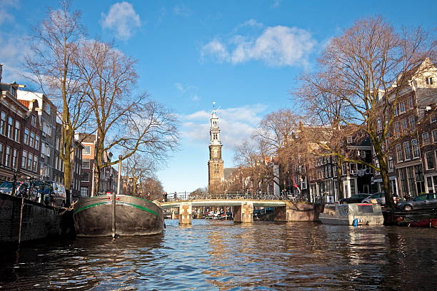 istock Cruising on Amsterdam canals in the Netherlands 91816813