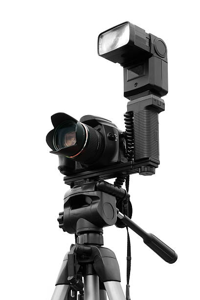 istock Camera and flash on tripod. Isolated stock photo 91817210