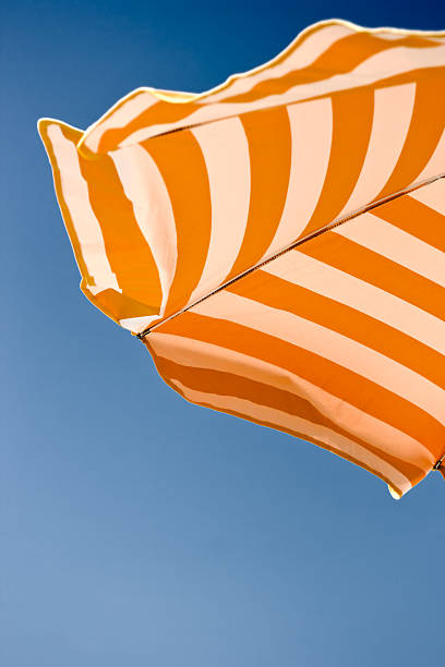 Beach Umbrella - clipping path included stock photo