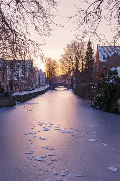 Photo of Canal scene in Bruges, Belgium