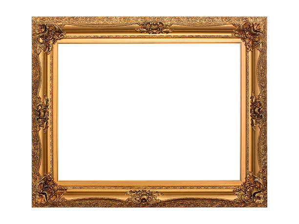 istock Gold antique frame isolated with clipping path 91818091