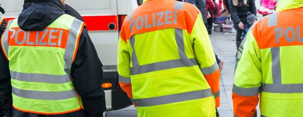 istock German police officer at public operation 918183494