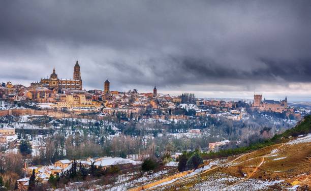 istock Segovia in Spain snowed in winter. 918184568