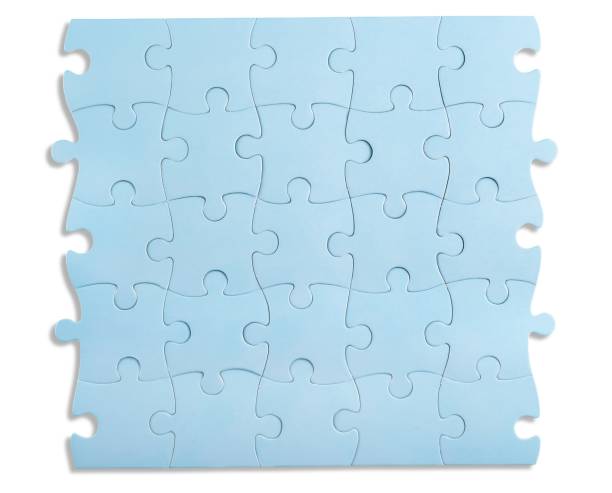 quebra-cabeça. - portion blue jigsaw puzzle puzzle - fotografias e filmes do acervo