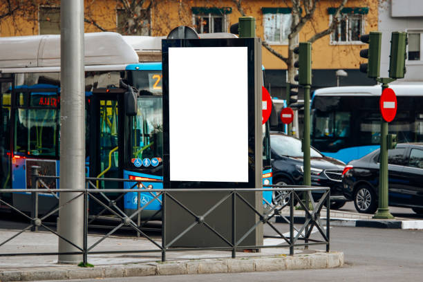 istock Blank billboard at street 918191712