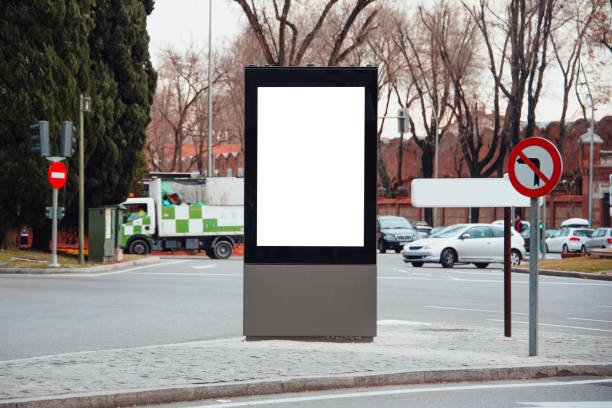 istock Blank billboard at street 918191738