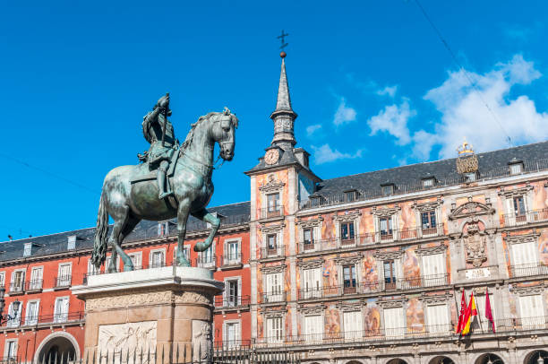 istock Philip III on the Plaza Mayor in Madrid, Spain. 918192284