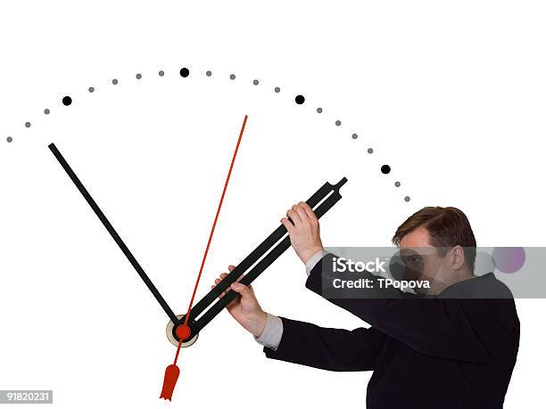 Businessman Stop Time Stock Photo - Download Image Now - Clock, People, Adult