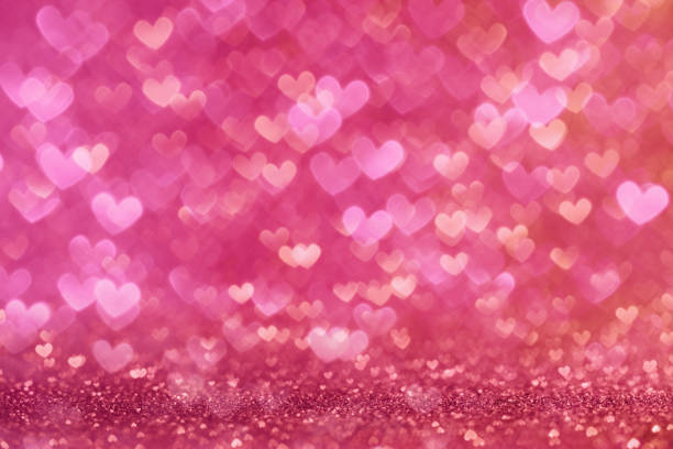 istock Defocused lights in the shape of hearts 918208094