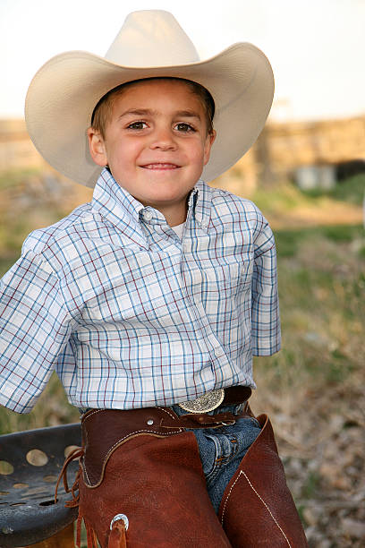 istock Cute Little Cowboy Smiling at the Camera 91820879