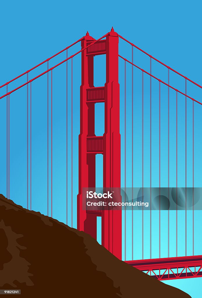 Ponte - Royalty-free Golden Gate Bridge Ilustração de stock