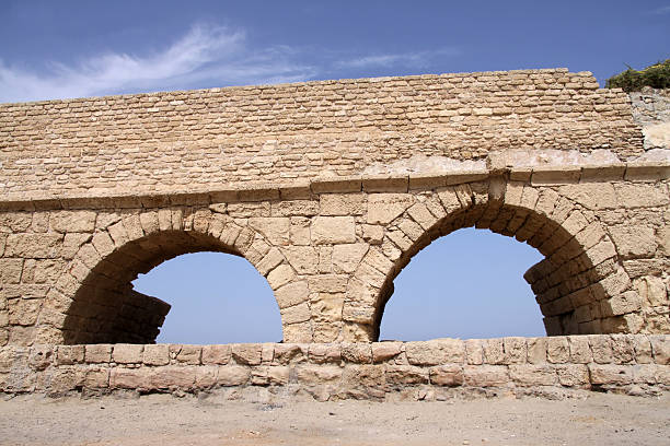 Fragment of the hippodrome in the ruined city of Caesarea in Israel.