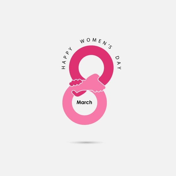 Creative 8 March vector design with international women's day icon.Women's day symbol. Minimalistic design for international women's day concept.Vector illustration vector art illustration
