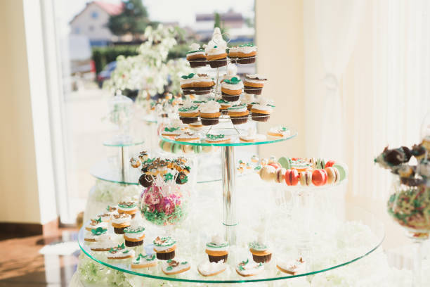 istock Different kinds of baked sweets on a buffet 918216146