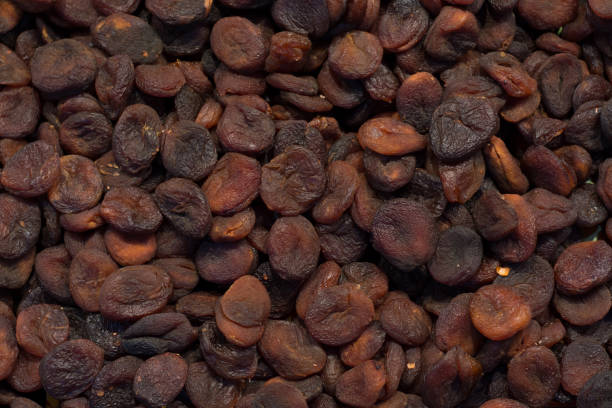 Sun dried apricots on the white background.Natural fruit