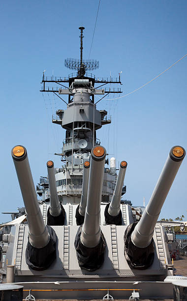 istock Battleship Missouri Forward Main Guns and Bridge 91821918