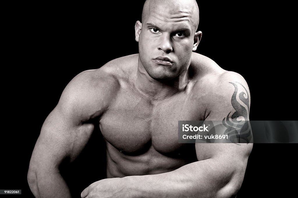 Muscular homem Posando - Royalty-free Adulto Foto de stock