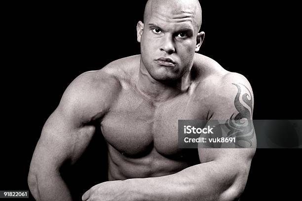 Muscular Homem Posando - Fotografias de stock e mais imagens de Adulto - Adulto, Beleza, Bonito - pessoa