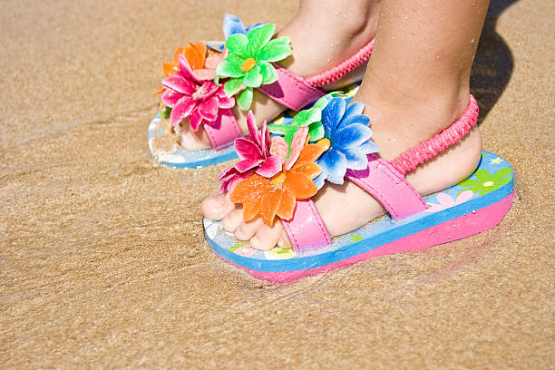 Child Flip Flops stock photo