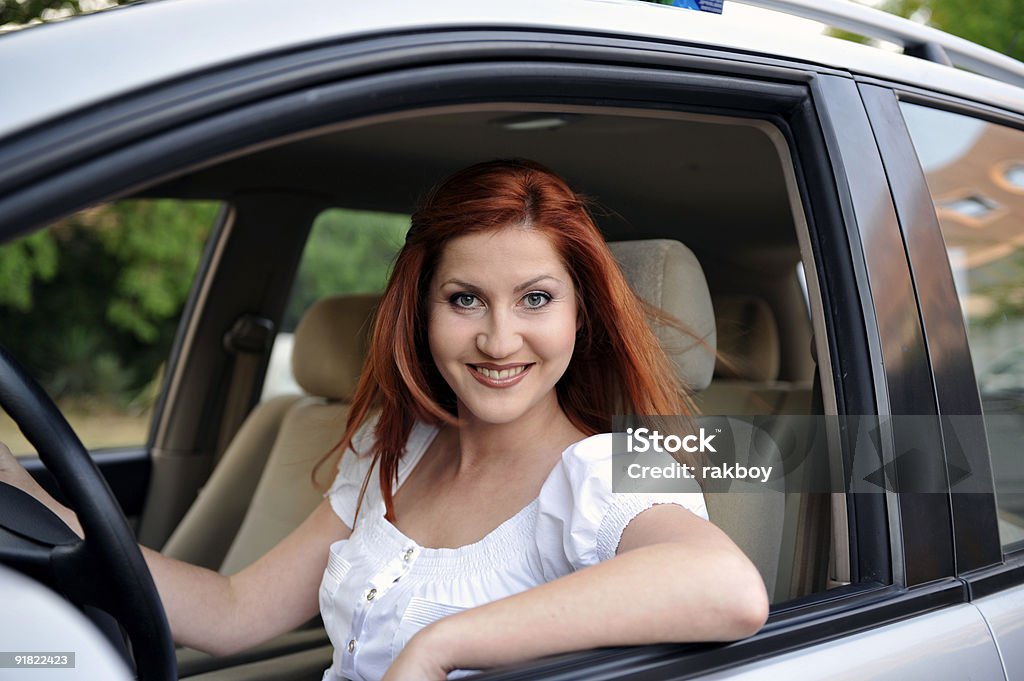 Woman in the car. See more!!!  20-24 Years Stock Photo