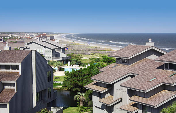 appartements en bord de mer - south carolina beach house north carolina beach photos et images de collection