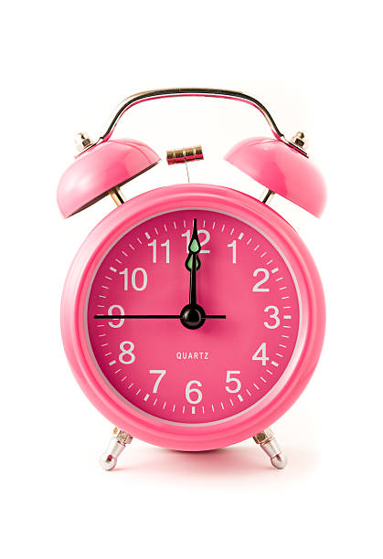 Pink clock stock photo