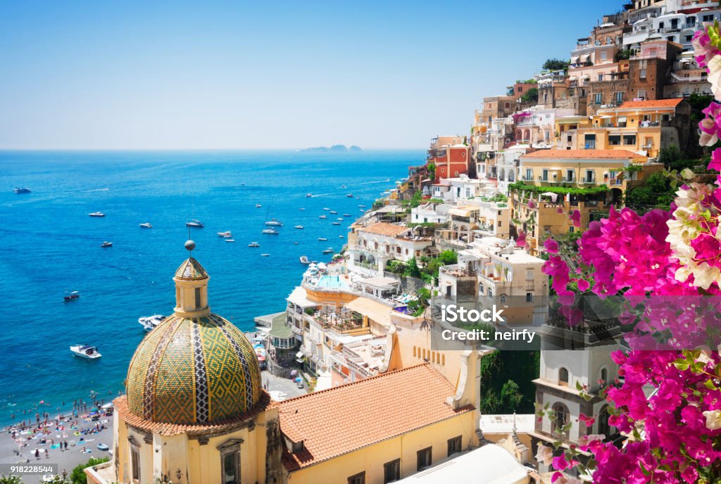 Resort de Positano, Itália - Foto de stock de Itália royalty-free