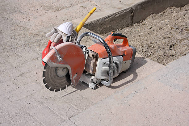 cement cutter stock photo