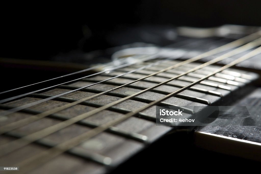 Preto Guitarra acústica - Royalty-free Acenar Foto de stock