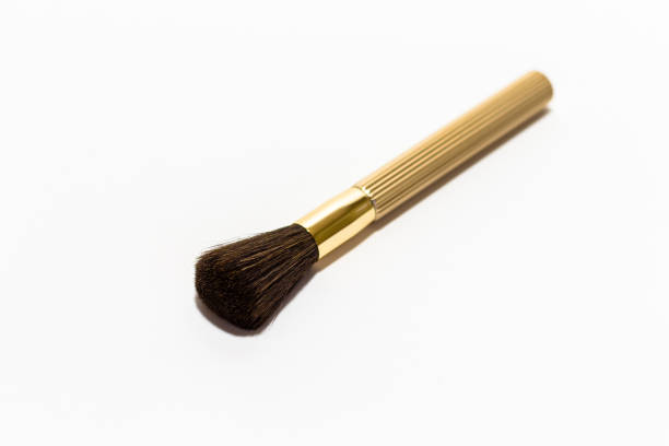 istock Cosmetic blush brush make-up brush on white background 918237684