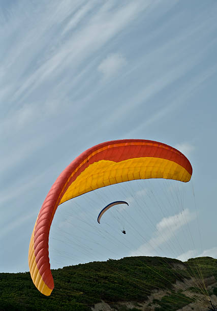 Paragliding stock photo