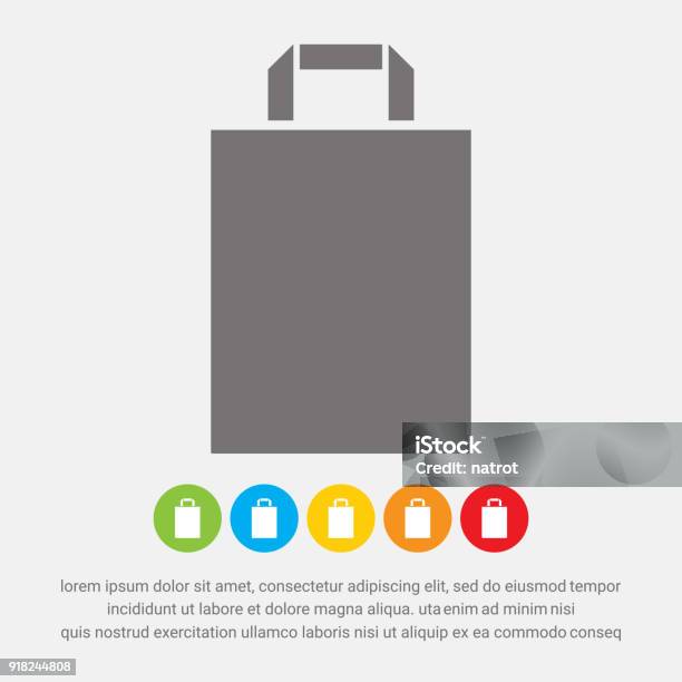 Paper Bag Icon Stock Illustration - Download Image Now - Icon Symbol, Paper Bag, Shopping Bag