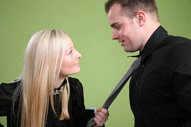 istock Business couple in discussion 91824703
