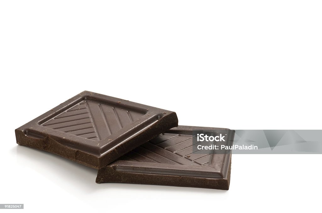 Chocolat sur blanc - Photo de Aliment libre de droits