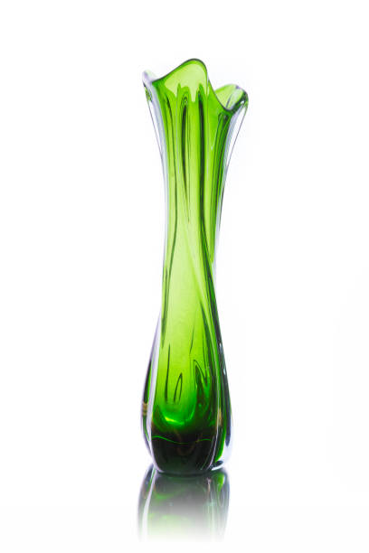 istock Green glass vase isolated on white backround 918251794