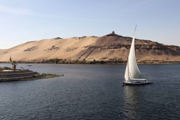 istock Feluccas - traditional sail vessel on Nile river in Aswan, Egypt 918252130