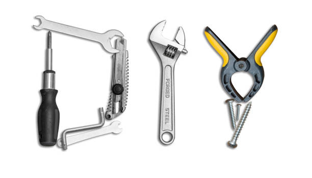 Do it yourself word made of tools on white background