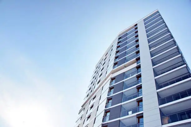 Photo of Facade of a modern apartment building