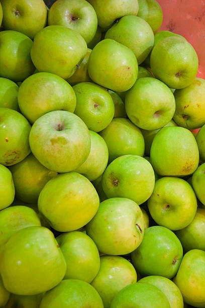 green apples stock photo