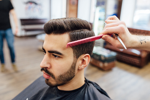 Male Model Shows A Haircut In A Barber Shop Stock Photo - Download Image Now - Men, Hairstyle, Cutting Hair - iStock Male Model Shows A Haircut In A Barber Shop Stock Photo - Download Image Now - Men, Hairstyle, Cutting Hair - iStock