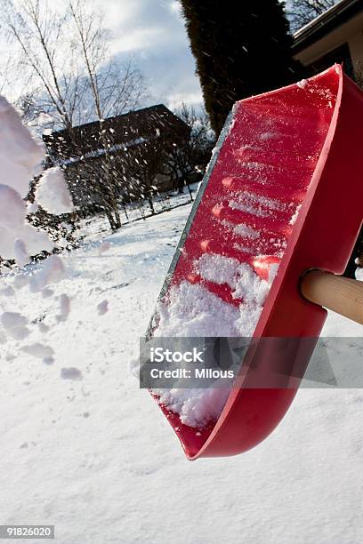 Shoveling Snow Stock Photo - Download Image Now - Cold Temperature, Color Image, Footpath