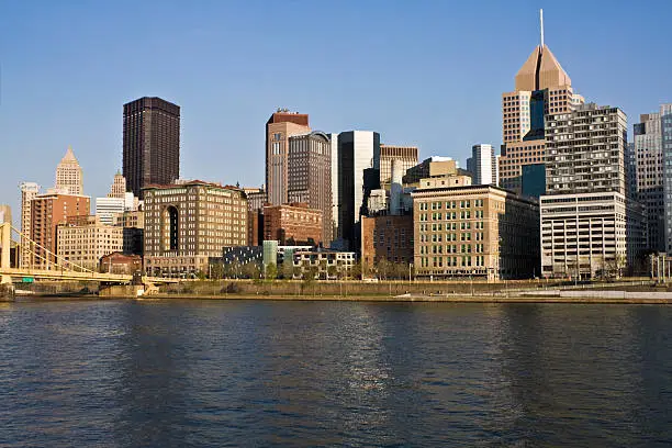 Photo of Downtown Pittsburgh accross the river