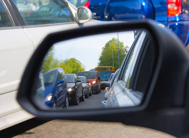istock reflection in the mirror of a car 91826203
