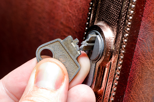 The broken key in the lock