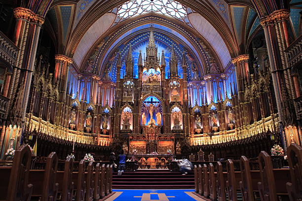Notre Dame Cathedral (Montreal) stock photo