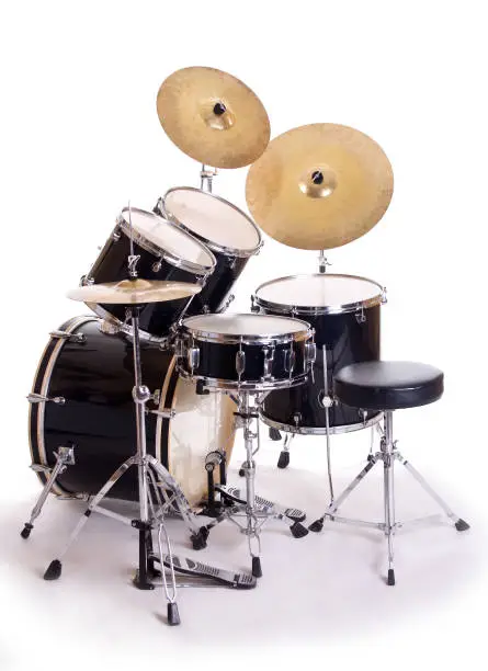 Photo of drum set on white five