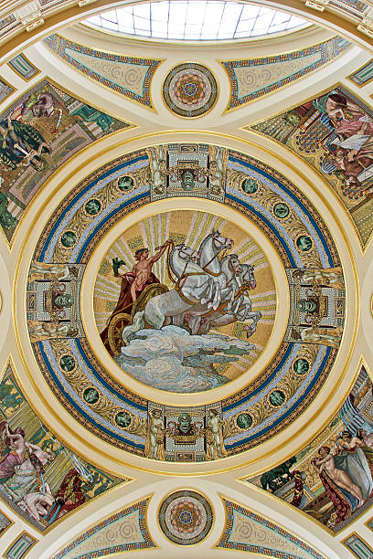 istock Decorative ceiling at a hot bath in Budapest Hungary 91826956