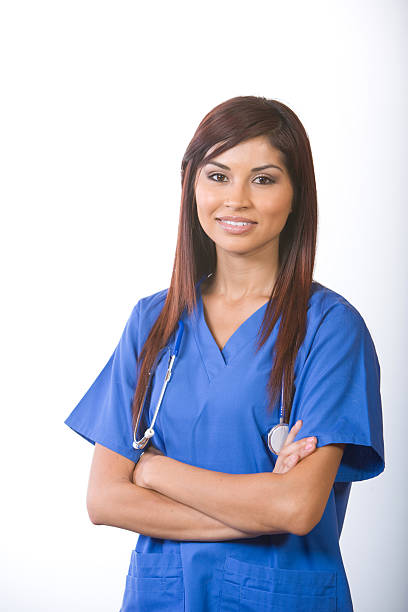 istock Young female doctor standing in a modern office 91827021