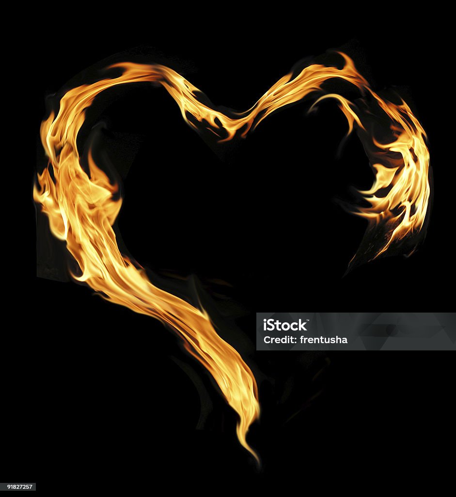 Burning corazón - Foto de stock de Amarillo - Color libre de derechos